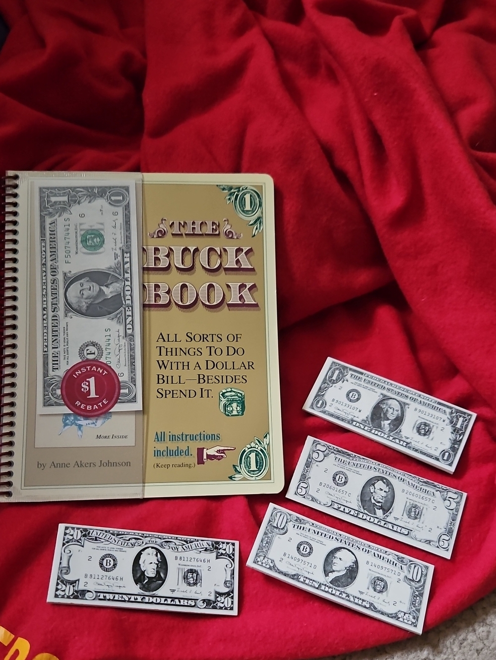 The Buck Book Activity Kit - New Condition Includes 4 Notepads Of Fake Bills